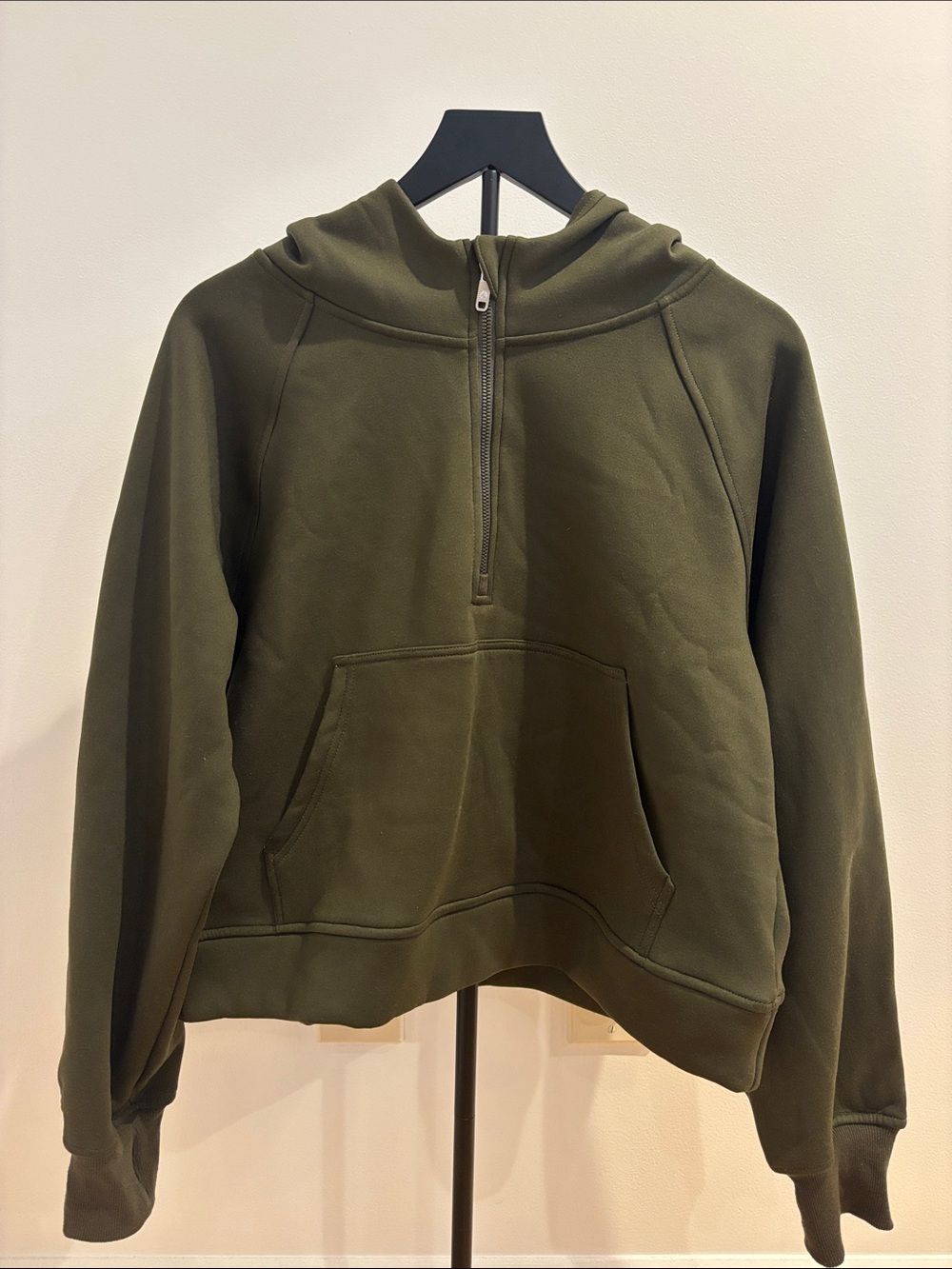 Laslulu Olive Green 1/2 Zip Hoodie